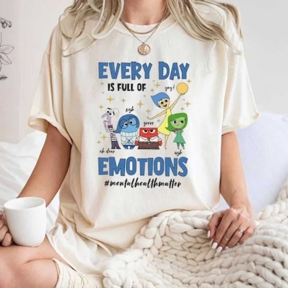 Inside Out 2 Funny Quote T Shirt Its Okay To Feel All The Feels Disney Pixar 90 - Picture 1 of 5
